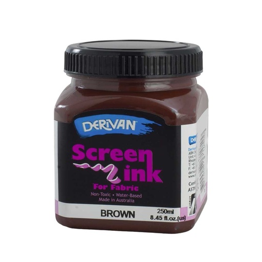 [1SI2BR]  SCREEN INK 250ML BROWN