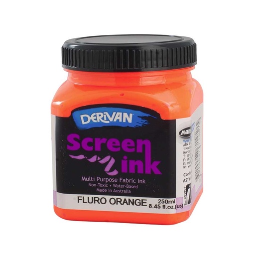 [1SI2FO]  SCREEN INK 250ML FLURO ORANGE