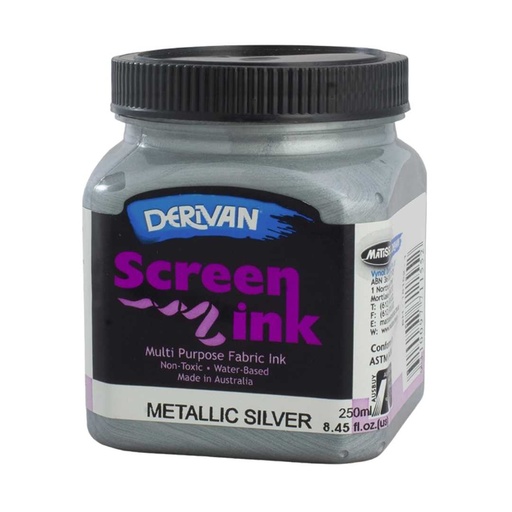 [1SI2MSI]  SCREEN INK 250ML METALLIC SILVER