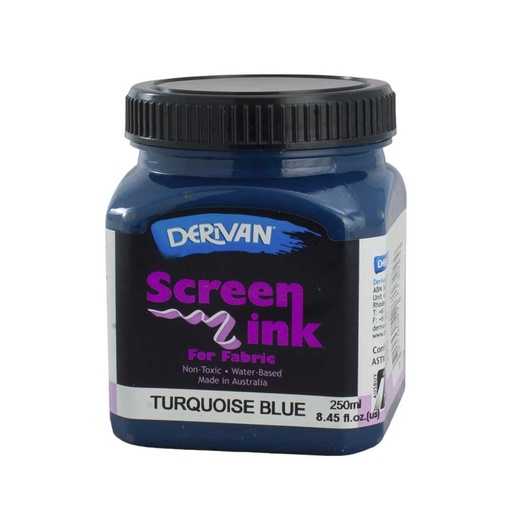 [1SI2TUBL]  SCREEN INK 250ML TURQUOISE BLUE
