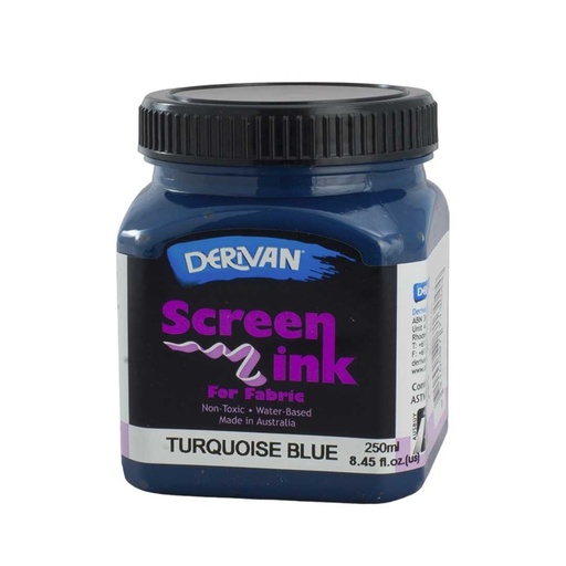 [1SI2TUBL] SCREEN INK 250ML TURQUOISE BLUE