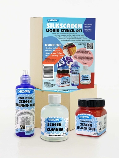 [1SSKLSSET]  DERIVAN SILKSCREEN LIQUID STENCIL SET